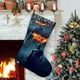 thumbnail image 1 of El Caballero Oscuro Tema: Calcetines de Navidad, fino lino blanco para colgar en escaleras y chimenea, decoración navideña para el hogar, regalo de Navidad.54cm×38cm, 1 of 5