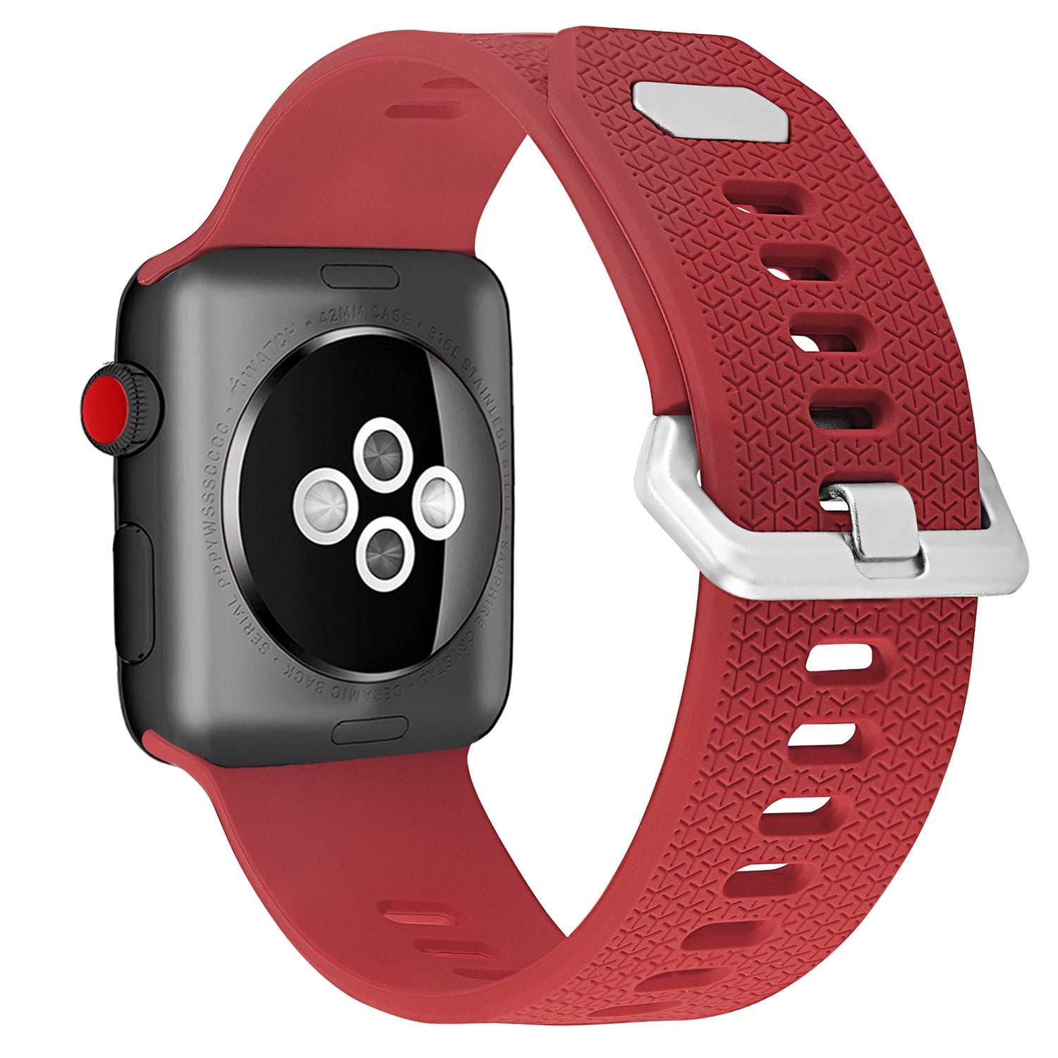 Genérico - Correa Compatible Iwatch Apple Watch 38/40/41mm Rojo