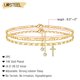 thumbnail image 2 of Pulsera Ursteel Ankle chapada en oro de 14 quilates con circonita cúbica ajustable de 8.5 pulgadas, 2 of 6
