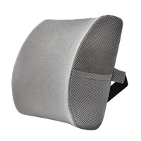 Ioensy - Cojín De Apoyo Para La Espalda, Transpirable, Ligero, De Espuma Viscoelástica Para Sofá, Regalo Para El Hogar, Color Gris