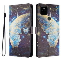 Foxdock Funda Tipo Cartera Para Google Pixel 5A Con Soporte Y Correa – Diseño De Patrones Lindos