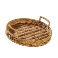 Magideal - Cesta De Mimbre Tejida A Mano, Bandeja Organizadora De Mimbre, Cestas , Recipientes Para Aperitivos, Cestas De Frutas Para Aperitivos