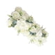 thumbnail image 3 of Fila de flores de boda, peonías de rosa de seda, arco de boda artificial, suministros de arreglo de flores para bricolaje, escenario de boda, fondo, , Estilo blanco 2, 3 of 5