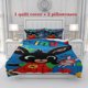 thumbnail image 1 of 3pcs BingBing Red Overalls Bunny Character Themed Bedding Set Multi Color Print, 1 of 5