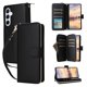 thumbnail image 1 of Funda Cartera con Cremallera y Correa para Samsung Galaxy A55 Soporte y Tarjetero Negro, 1 of 6