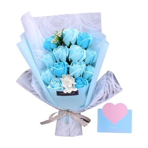 Bothyi - Ramo Jabón Flor Día De San Valentín Fiesta Novia Aniversario Boda Azul