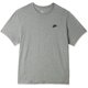 thumbnail image 1 of Camiseta NSW Club de Nike para hombre, color gris oscuro jaspeado y negro, talla L, 1 of 3