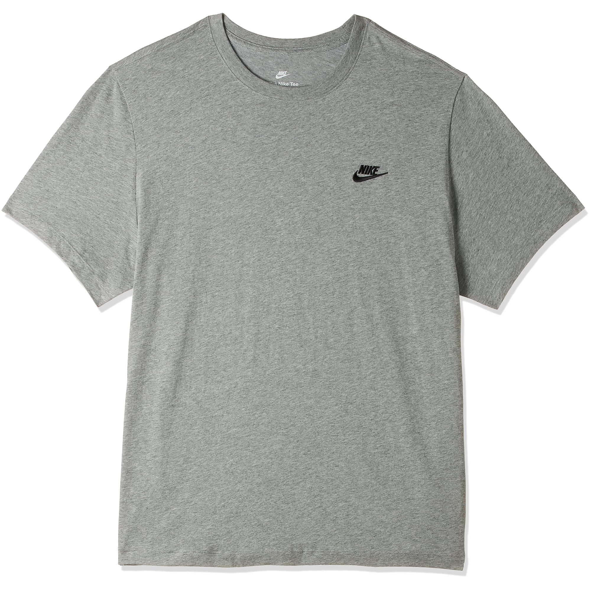 Camiseta Nsw Club De Nike Para Hombre, Color Gris Oscuro Jaspeado Y Negro, Talla L