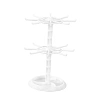 Magideal - Organizador De Árbol De Joyería, Estante De Almacenamiento Giratorio, Pantalla Ajustable Duradera Para Pulsera, Brazalete, Organización Del Hogar, Esc Blanco