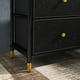 thumbnail image 2 of Cajonera Comoda 4 Cajones Estructura Metalica Eco Cuero Negro, 2 of 4