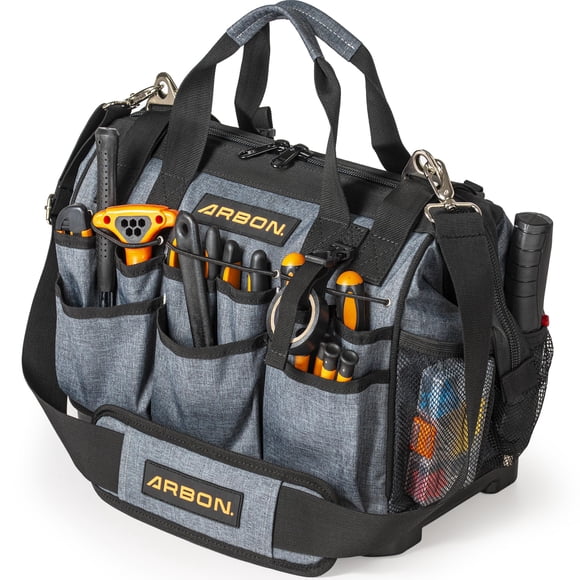 Bolsa para herramientas Arbon, 34 bolsillos, 40 cm, con base dura impermeable
