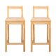 thumbnail image 1 of Pack 2 Pisos de Bar con Respaldo Madera Natural 40x41.8x88 Cm, 1 of 3