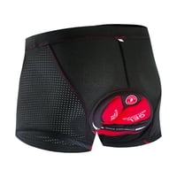 Ioensy - Ropa Interior De Ciclismo Para Hombre 5D Acolchado Mtb Pantalones Cortos De Bicicleta De Carretera Transpirable Debajo De Los Pantalones Xl Rojo