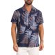 thumbnail image 1 of INSPIRE CHIC Camisas Hawaianas de Hombre de Manga Corta con Botones y Cuello de Campamento con Estampado de Hojas XL Azul Oscuro, 1 of 5