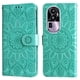 thumbnail image 1 of Funda tipo cartera FOXDOCK para OPPO Reno 10 Pro Plus , diseño girasol en relieve, cuero PU, cierre magnético, soporte y tarjetero, 1 of 5