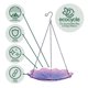 thumbnail image 4 of Comedero y baño para pájaros EcoCycle, vidrio de 11 pulgadas, 0.6 cuartos de galón, violeta, 4 of 7