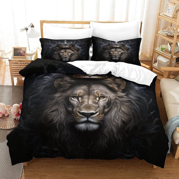 Juego De Funda Nórdica Estampada De El Rey León Juego De Ropa De Cama Para Niños Y Adolescentes Decoración De Habitación Juego De Ropa De Cama De 3 Piezas Con 2 Fundas De Almohada