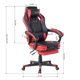 thumbnail image 3 of Silla Gamer Reclinable 150° con Reposapiés Rojo Negro, 3 of 6