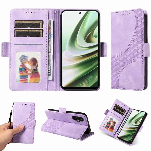 Carcasa FOXDOCK OnePlus Nord CE 3 Pro de cuero PU, diseño acolchado clásico, protección contra caídas y rayones