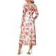 thumbnail image 3 of INSPIRE CHIC Vestido de maternidad de 2 piezas para mujer, malla fruncida en los lados, vestido ajustado para invitada de boda, cóctel, fiesta, embarazo, talla S, floral blanco, 3 of 5