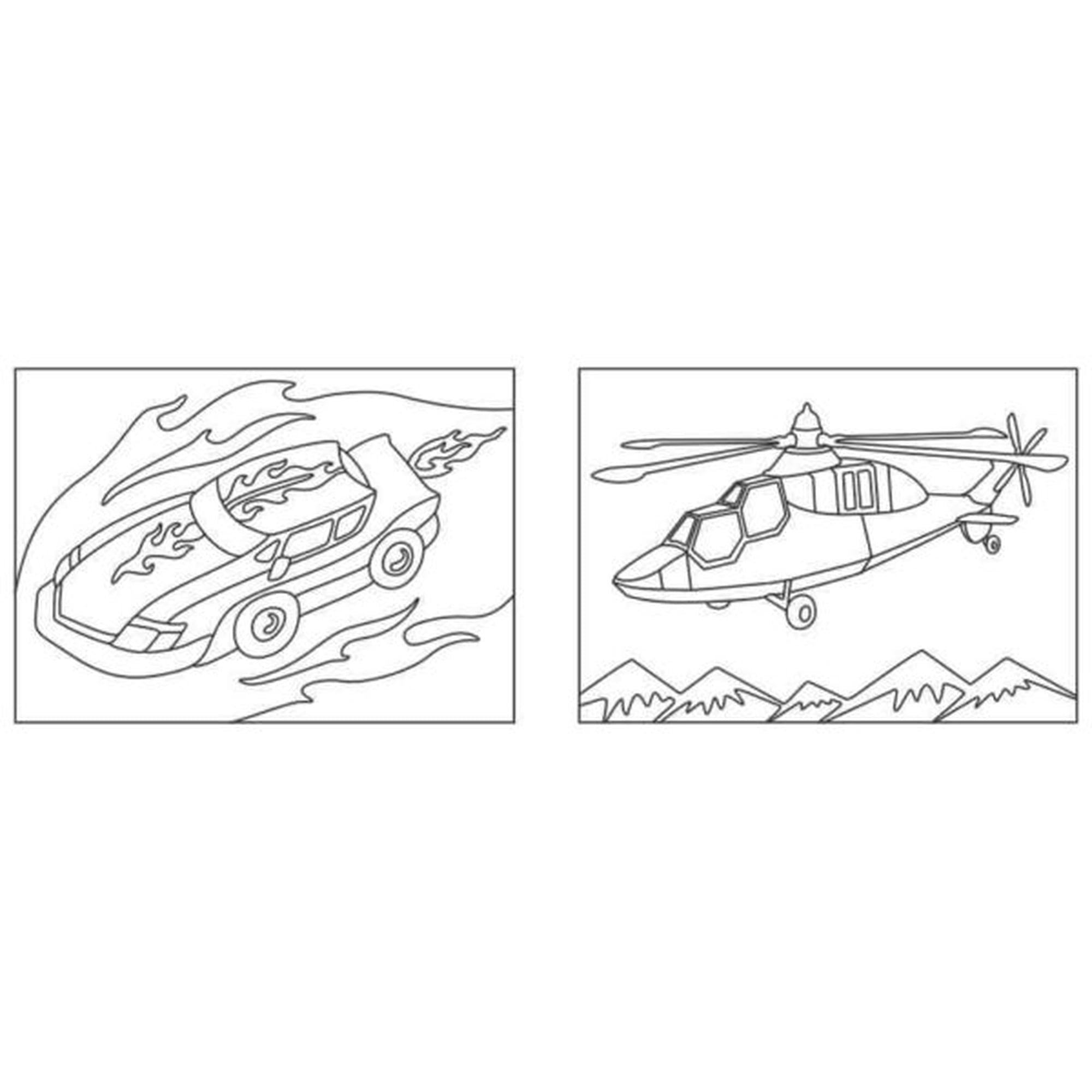 Kit Arte Con Arena Auto Y Helicóptero | Sandart | Manualidades Niños Sin Pantallas | Mp15