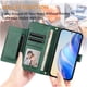 thumbnail image 5 of Funda Billetera Cremallera para Boost Summit 5G 2024 con Porta Tarjetas, Soporte y Correa Verde, 5 of 5
