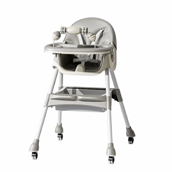 Silla Comer Bebe Doble Altura Safe Baby Entretenida Gris