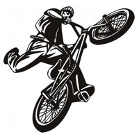 Rienda Libre Graphics - Decomural Bmx Stunt Bike Cycling Sports Ws-17757