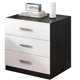 thumbnail image 2 of Pack 2 Velador Moderno De 3 Cajones Madera Blanco, 2 of 7
