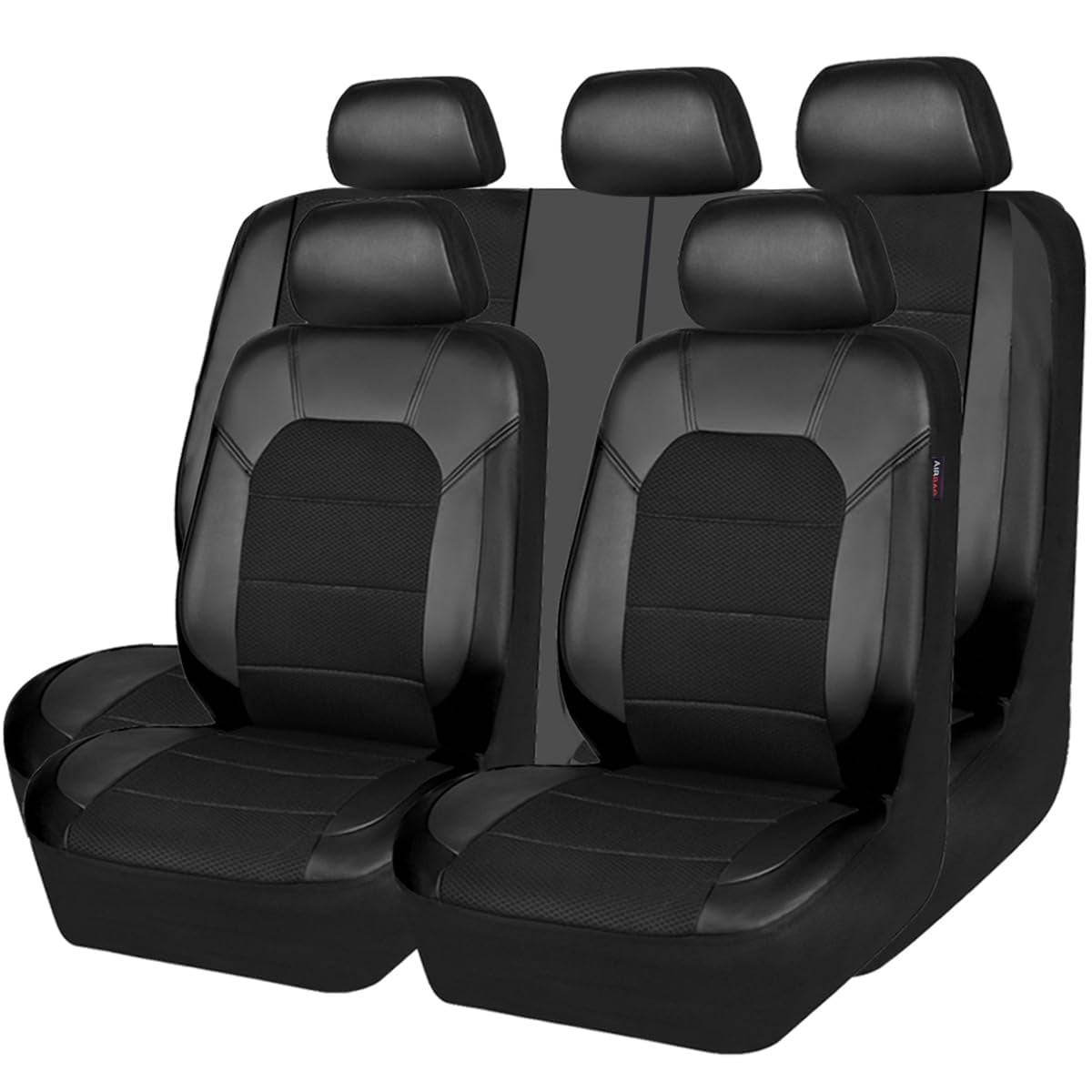 Fundas De Asiento Para Auto Car Pass Juego Completo Compatibles Con Airbag Negro