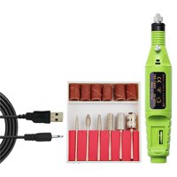 Bothyi - Mini Kit De Taladro De Uñas Molinillo Usb Para Quitar Uñas Cuidado De Los Dedos De Los Pies Grabado Verde