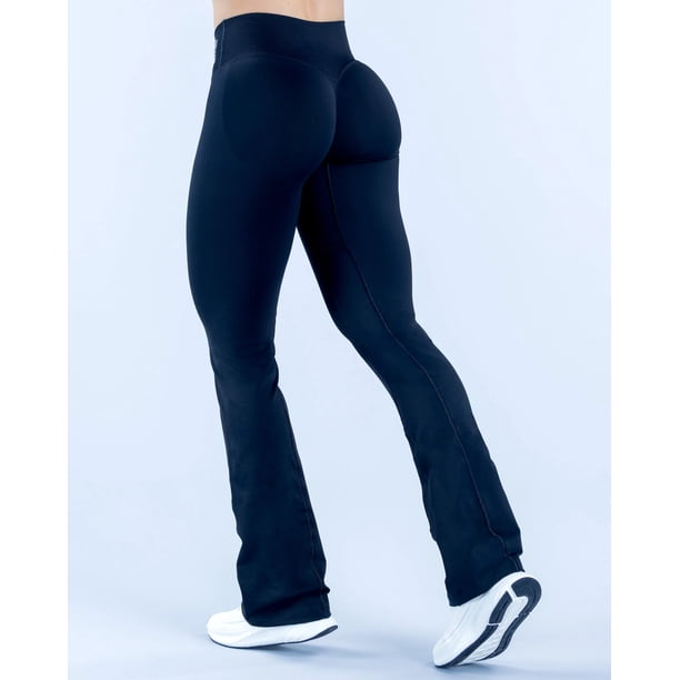 Calza Flare Acampanada Para Mujer Tiro Alto Gym