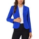 thumbnail image 1 of INSPIRE CHIC Chaqueta de Trabajo para Mujer con Solapa, Manga Larga, Traje de Chaqueta Azul Real 2XL, 1 of 6