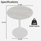 thumbnail image 1 of 27.6-inch white coffee table, mid-century modern style dining table, suitable for 2-4 people, featuring a round white-veined marble tabletop, perfect for various settings., 1 of 3