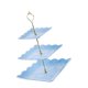 thumbnail image 2 of Bandeja De Frutas Secas, Soporte De Exhibición Para Platos De Comida, Vajilla Para Comedor, Postre, Hogar, 24cmx24cmx37cm, Cuadrado, Azul, 2 of 5