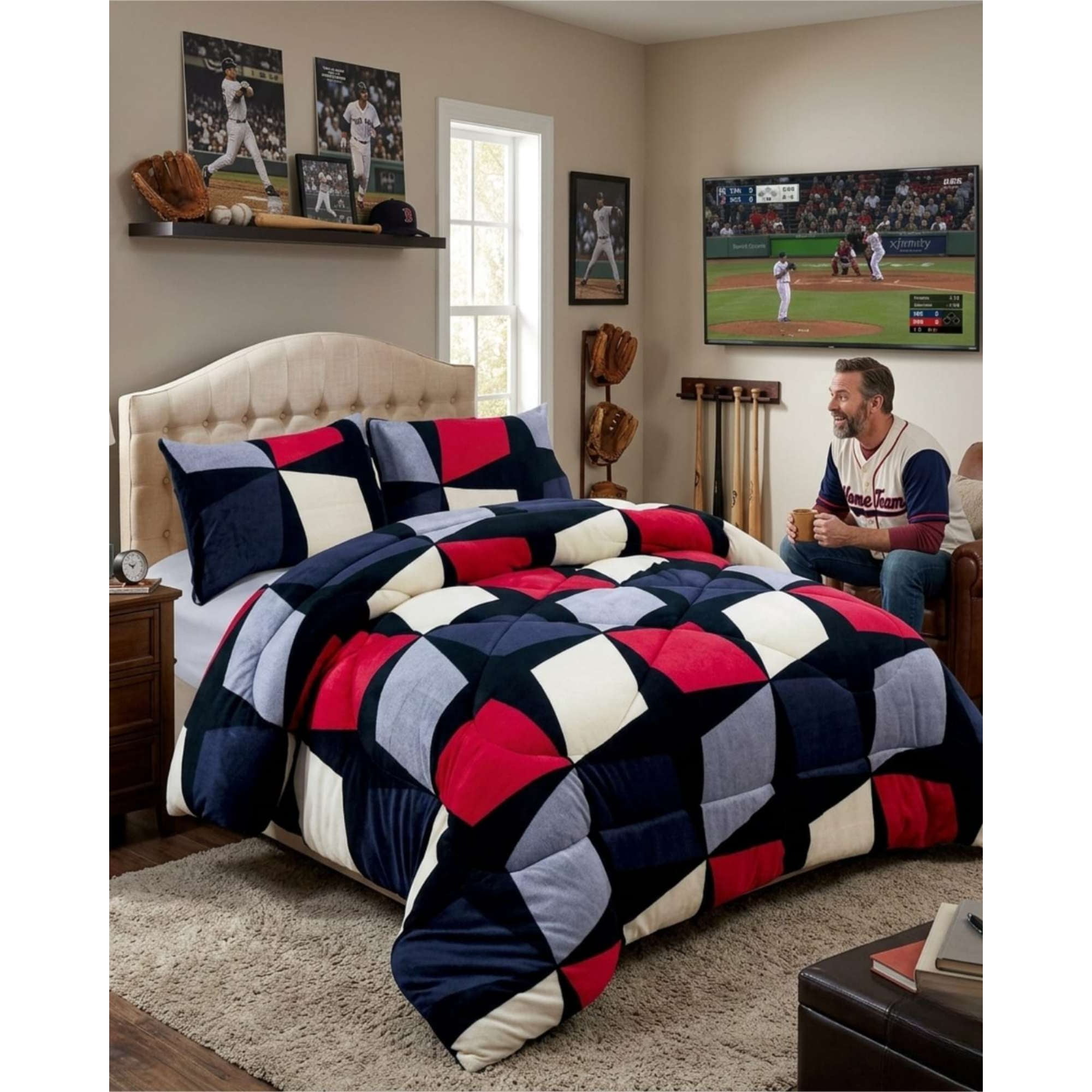 Myl Todo Hogar - Plumón Térmico 2 Plazas Plush Y Chiporro Extra Cálido Invierno