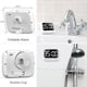thumbnail image 2 of Temporizador de ducha HAUKINIX impermeable con ventosa recargable, 2 of 9