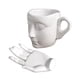 thumbnail image 3 of Taza De Café Con Platillo Set Taza De Vidrio De Agua Suministros Novedad Taza De Leche De Cerámica Blanco, 3 of 3