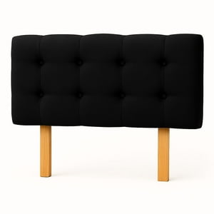 Ethan Desing - Respaldo 2 Plazas Botón Repujado Negro