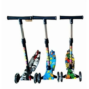 Genérico - Patineta Scooter Para Niños Con Ruedas Luminosas Y Estampados Sorpresa – Niño