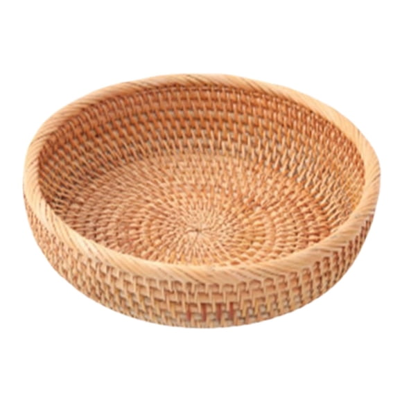 Cestas De Mimbre Para Frutas, Tejido De Ratán Para Picnic DIY Para Mesa, Vegetales Caseros, 20x7,5 Cm