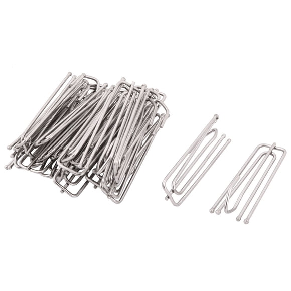 Uxcell Ganchos de Pliegue para Cortina de Ventana de Acero Inoxidable Plateado 25 piezas