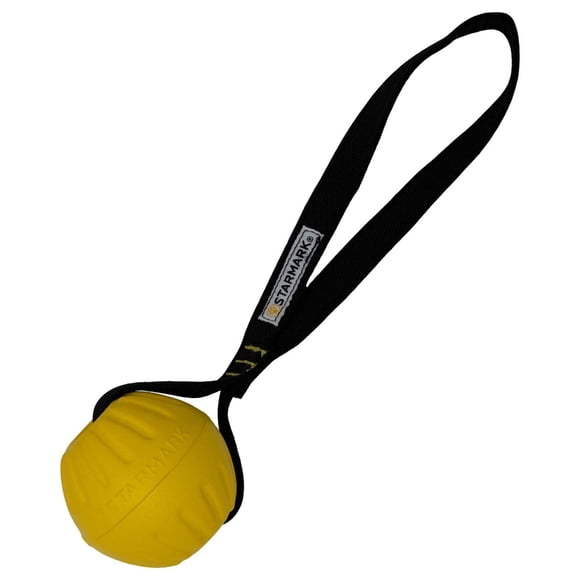 Pelota para perro Starmark 6 cm DuraFoam con asa – Tamaño mediano