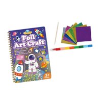 Magideal - Arte De Papel De Aluminio Para Niños, Libro De Pegatinas De Arte Mágico, Regalos De Año Nuevo, Pegatinas De Transferencia, Libro Para Colorear De Dibu C