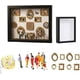 thumbnail image 1 of Caja mini museo silueta DIY kit marco dorado figuras display sombra fotos personalizado, 1 of 8