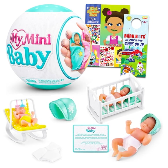 Juego de juguetes misteriosos ZURU My Mini Baby Series 1 con pegatinas para niños