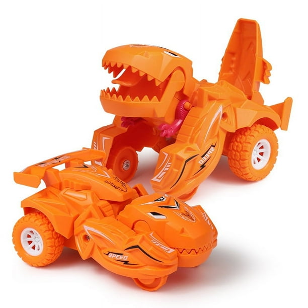 New Transforming Dinosaur Car Deformation Car Toys Inertial Sliding Dino Car Automatic Transform Toy Boys Amazing Gifts Kid Toy