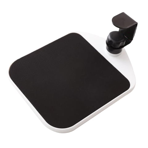 Magideal - Clip De Almohadilla Del Mouse En El Soporte Del Dispositivo De Escritorio/ Monte De Mesa Rotable 360 Grados Bandeja De La Bandeja Del Mouse Clamp En , Blanco