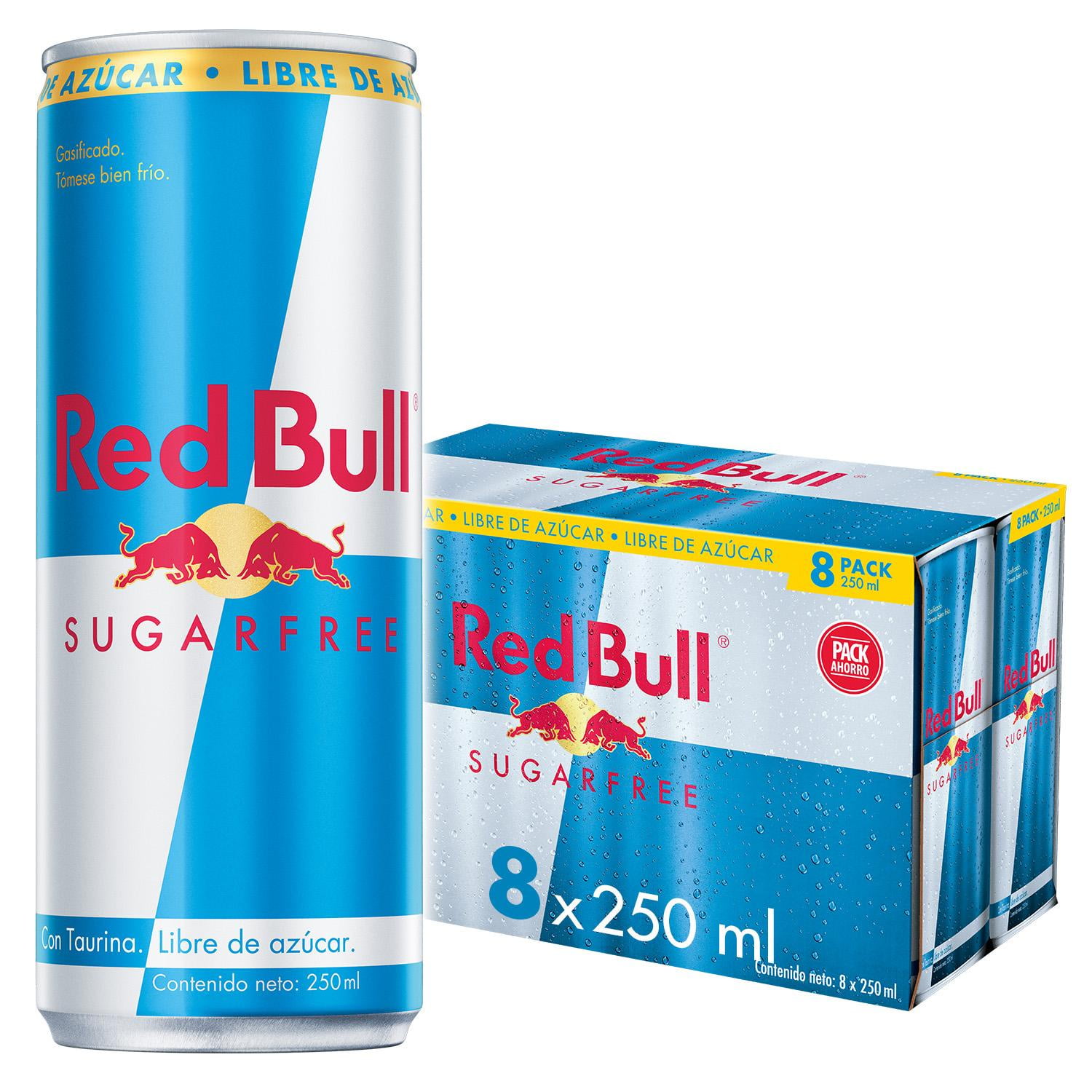Red Bull Bebida Energética Pack 8 Latas Sin Azúcar 250ml