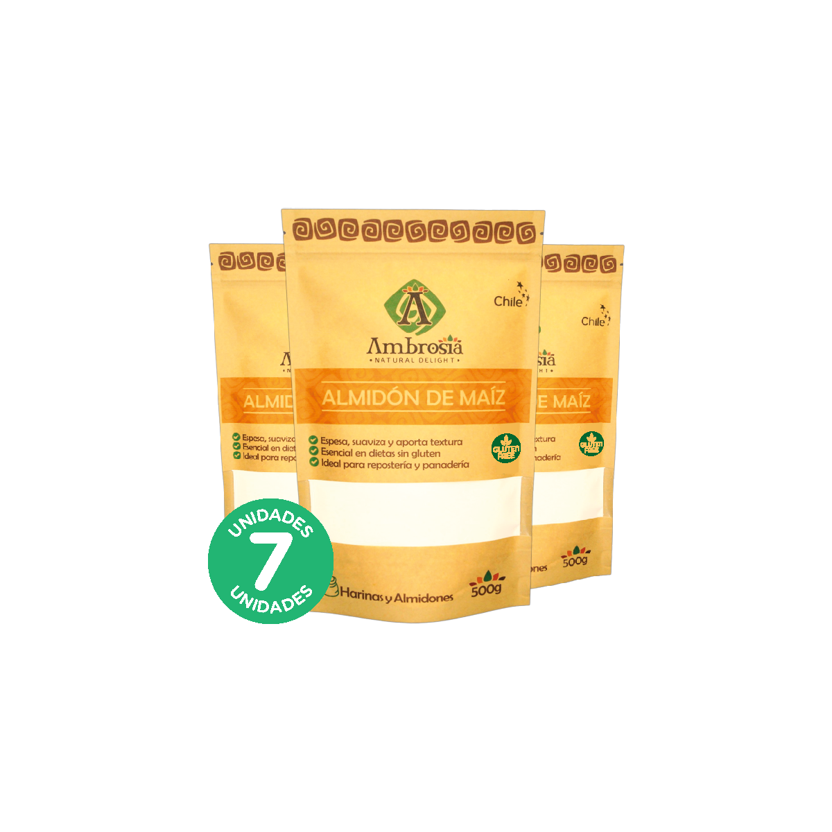 Ambrosia Spa - Pack 7, Almidón De Maíz 500Gr